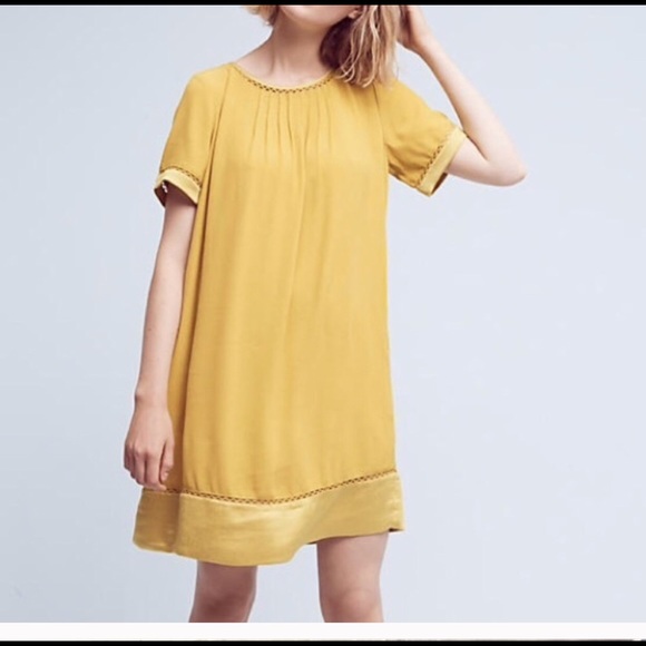 Maeve Dresses & Skirts - Maeve Anthropologie Yellow Tunic Dress L